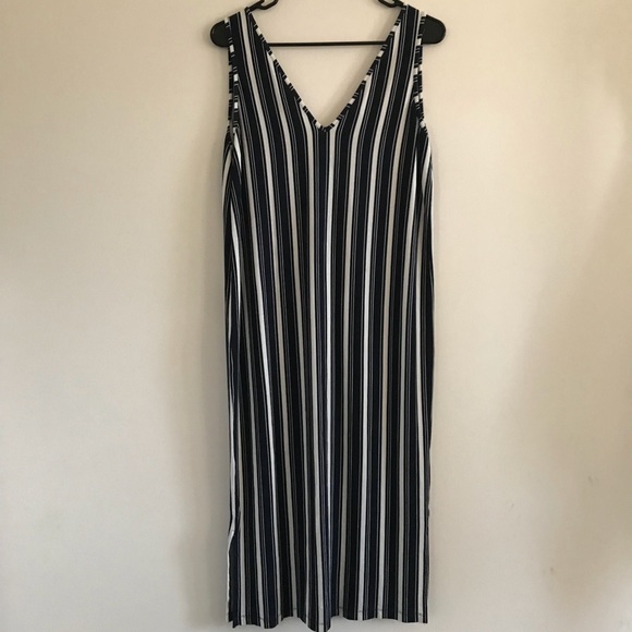 black and white striped dress asos